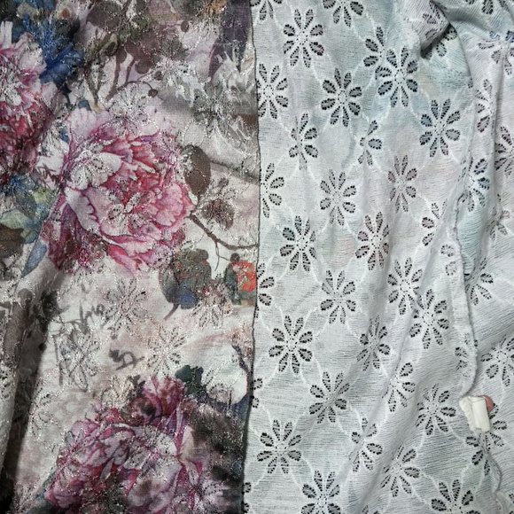 Vintage Floral Lace Eyelet Button Front Blouse - Picture 7 of 8